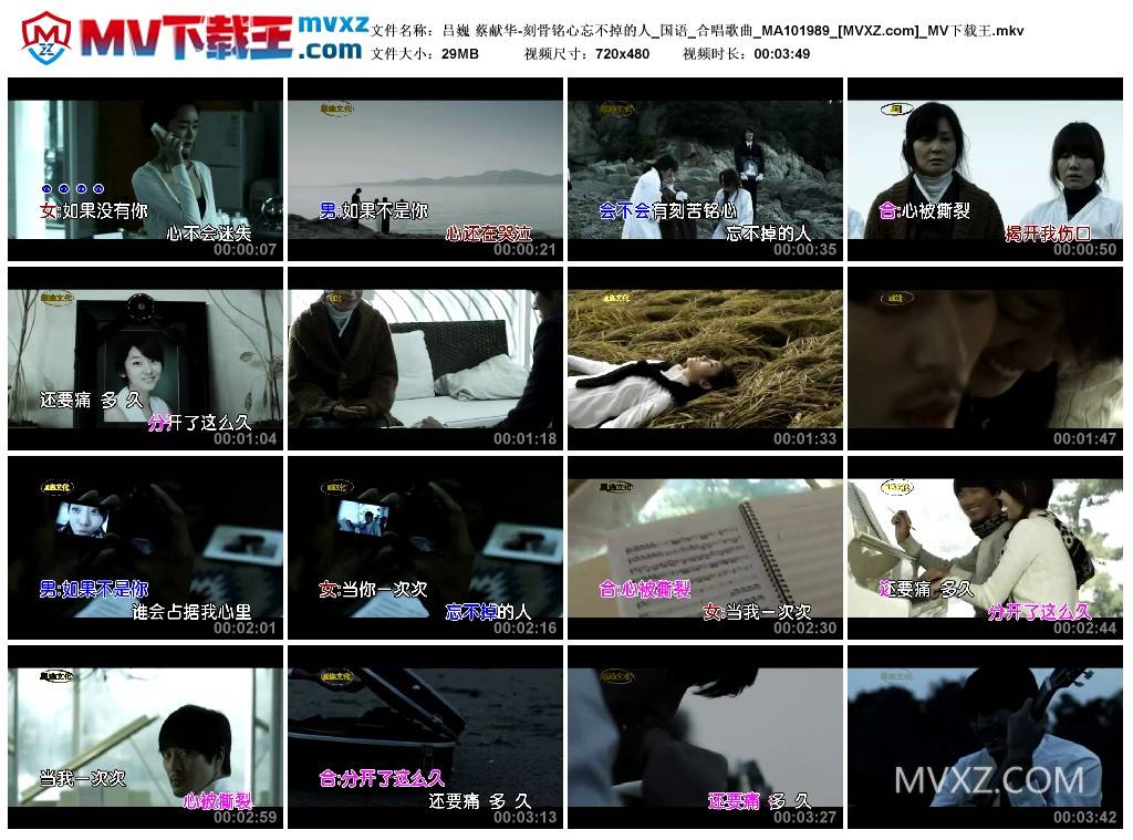 吕巍 蔡献华-刻骨铭心忘不掉的人_国语_合唱歌曲_MA101989